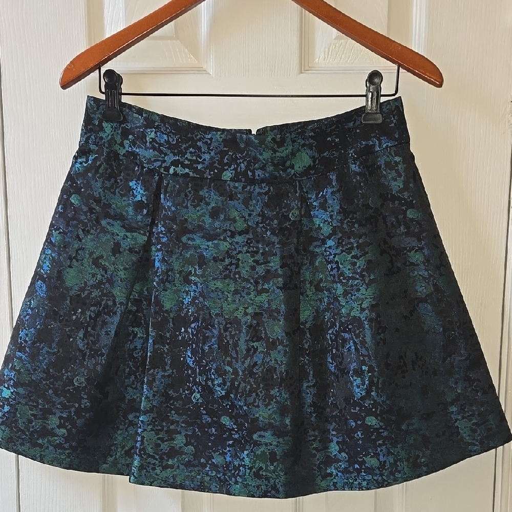 Banana Republic Elegant Blue and Green Women's Mini Skirt